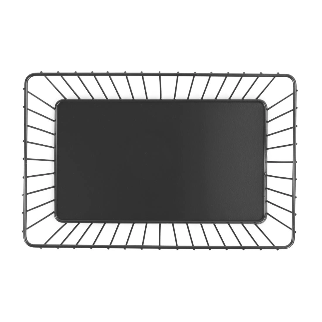 Vous pouvez acheter un Panier de présentation rectangulaire métallique Olympia noir 280x180x100mm chez Supplierz BV