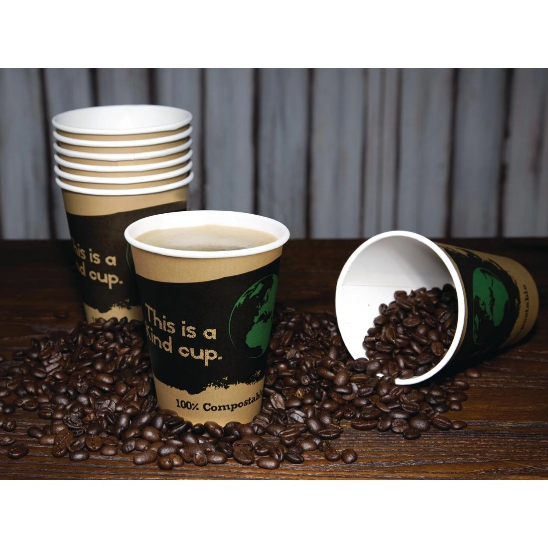 Buy your Fiesta Compostable composteerbare koffiebekers enkelwandig bruin 34cl (1000 stuks) at Supplierz BV