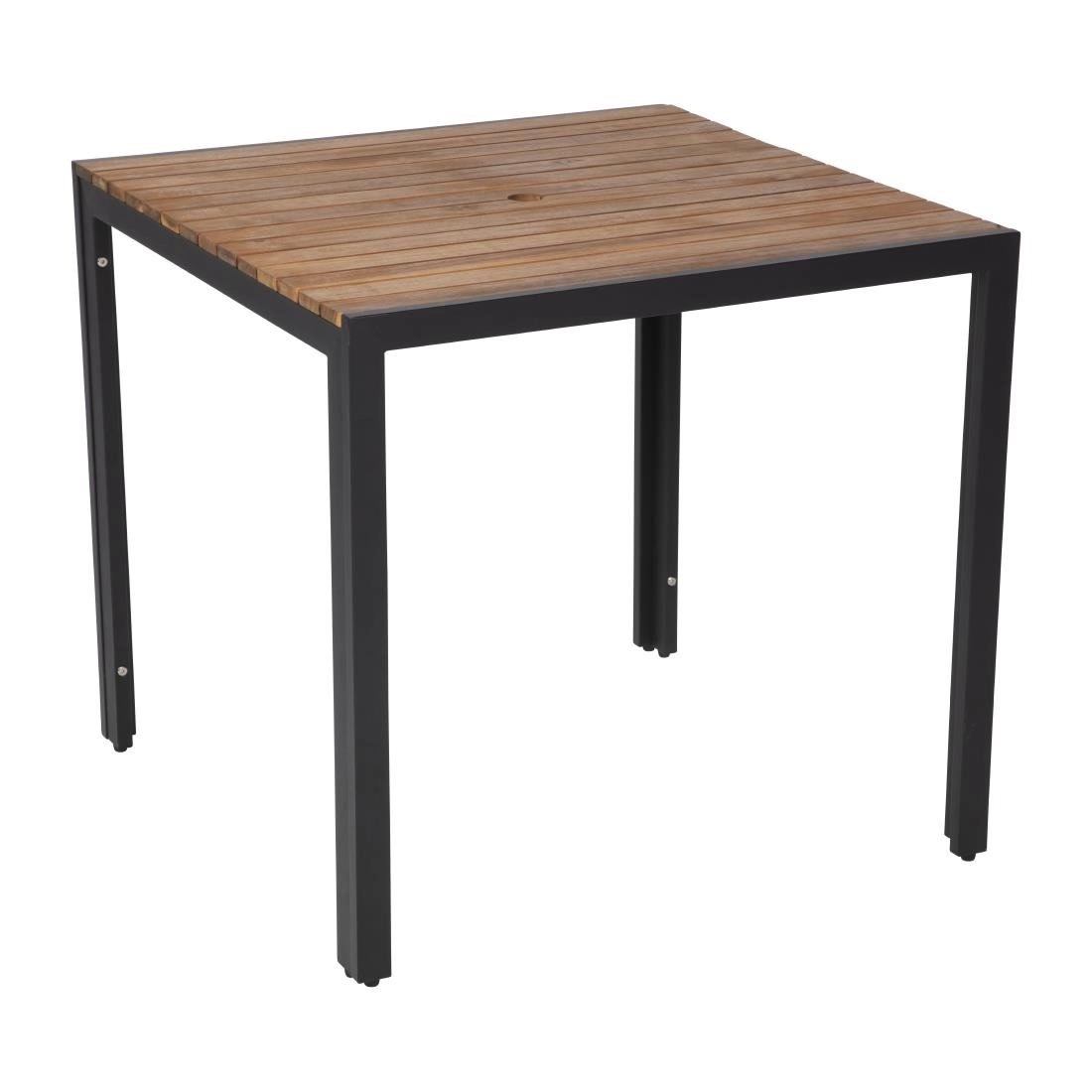 Een Bolero vierkante stalen en acaciahouten tafel 80cm koop je bij Supplierz BV