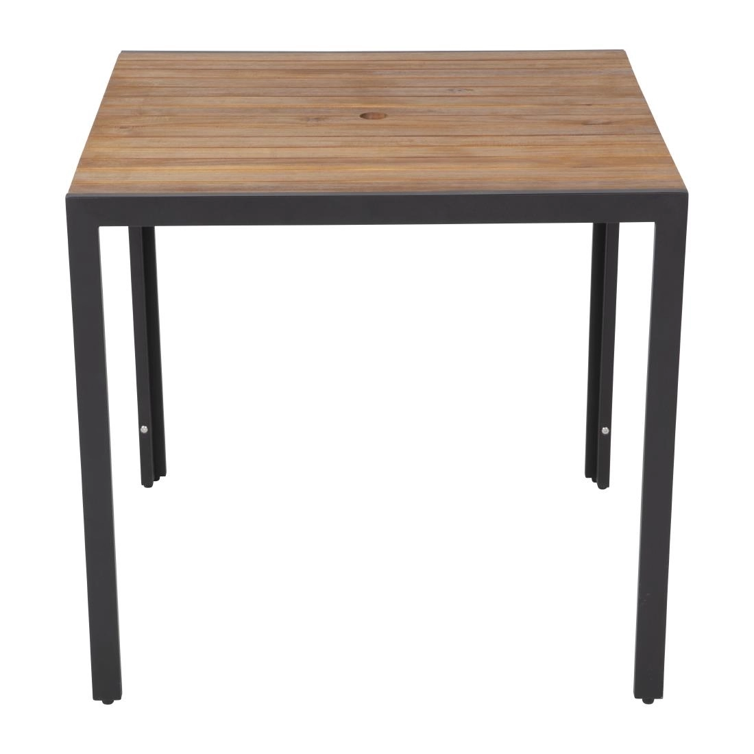 Een Bolero vierkante stalen en acaciahouten tafel 80cm koop je bij Supplierz BV