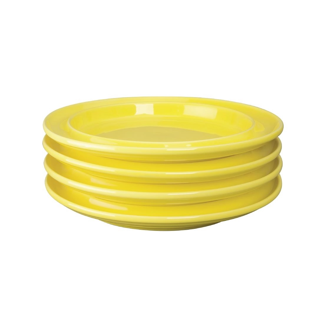 Vous pouvez acheter un Assiettes bord surélevé Heritage Olympia jaunes 253mm (lot de 4) chez Supplierz BV