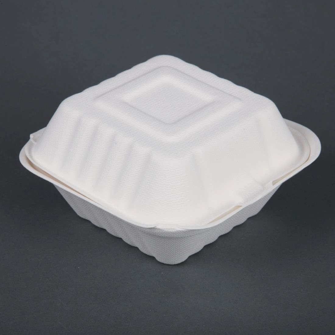 Een Fiesta Compostable bagasse hamburgerbakjes 152mm (500 stuks) koop je bij Supplierz BV