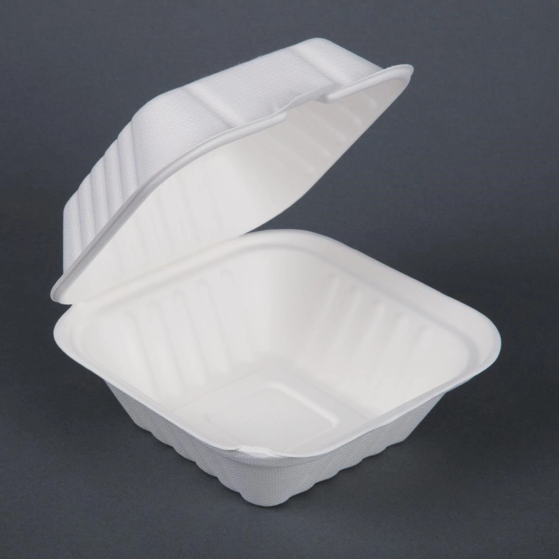 Een Fiesta Compostable bagasse hamburgerbakjes 152mm (500 stuks) koop je bij Supplierz BV