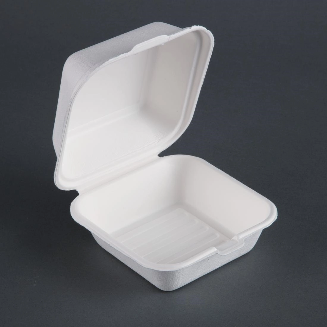 Buy your Fiesta Compostable bagasse hamburgerbakjes 153mm (500 stuks) at Supplierz BV