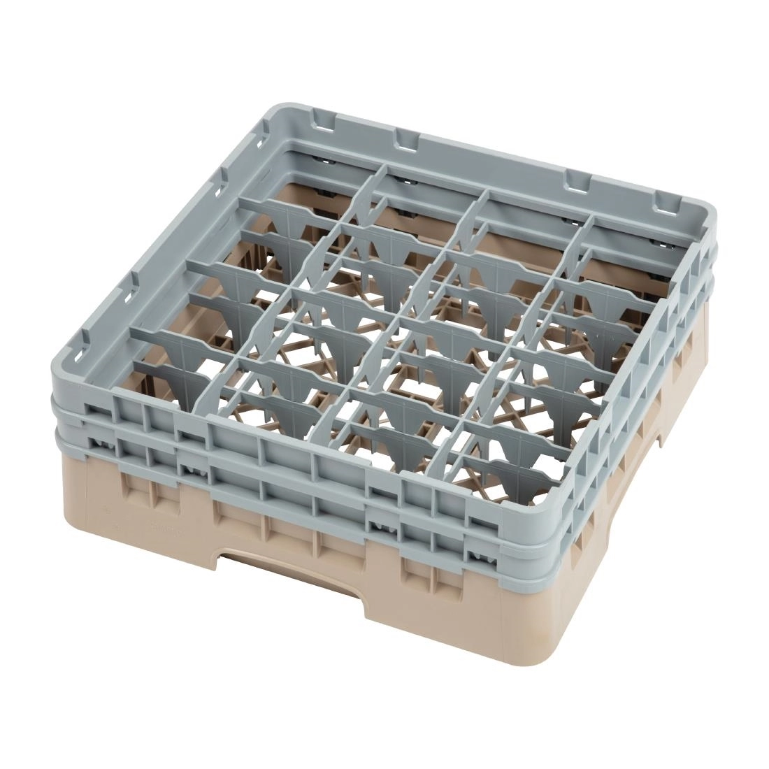 Vous pouvez acheter un Casier à verres 16 compartiments Camrack Cambro beige hauteur max 133mm chez Supplierz BV