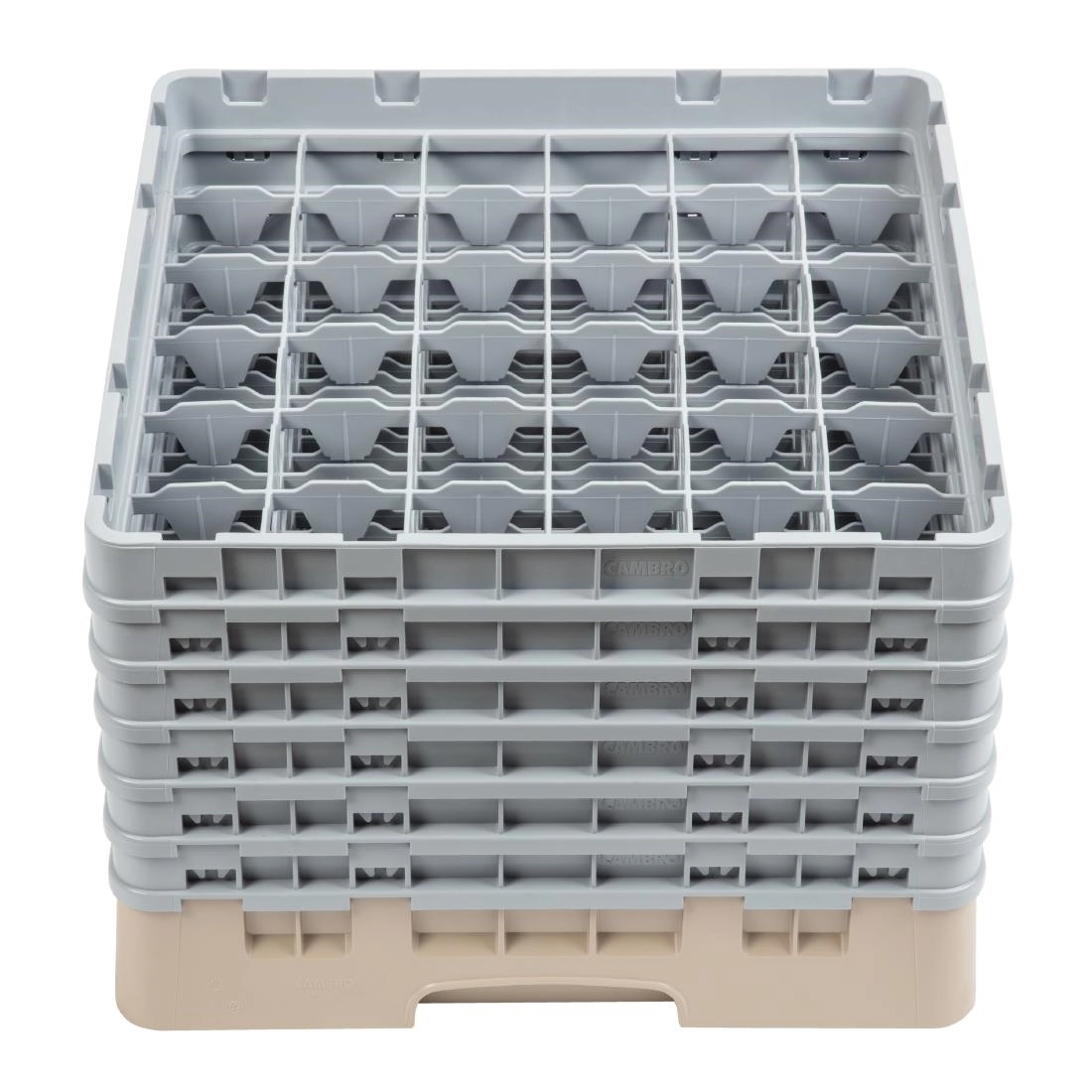 Een Cambro Camrack vaatwaskorf met 36 compartimenten max. glashoogte 29,8cm koop je bij Supplierz BV