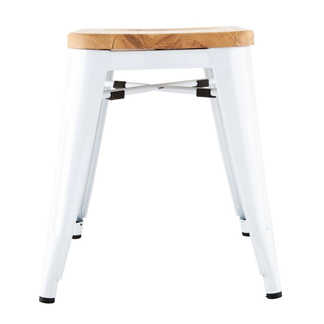 Vous pouvez acheter un Tabourets bas Bolero Bistro avec coussin d'assise en bois blanc (paquet de 4) chez Supplierz BV