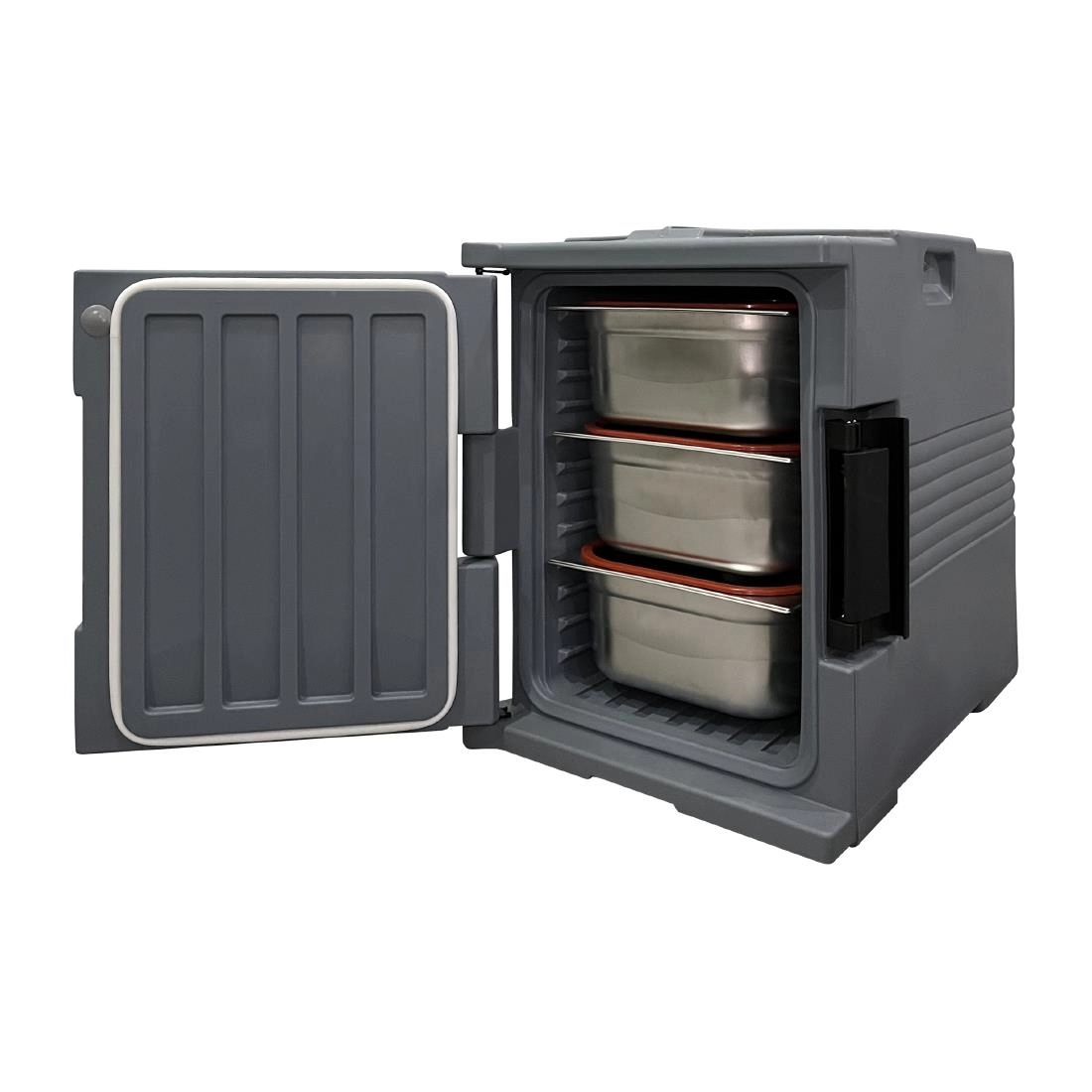 Een Vogue Thermo-Box 600 Voorlader Box Zwart Voor GN Bak Afmeting - 465X610x630mm koop je bij Supplierz BV