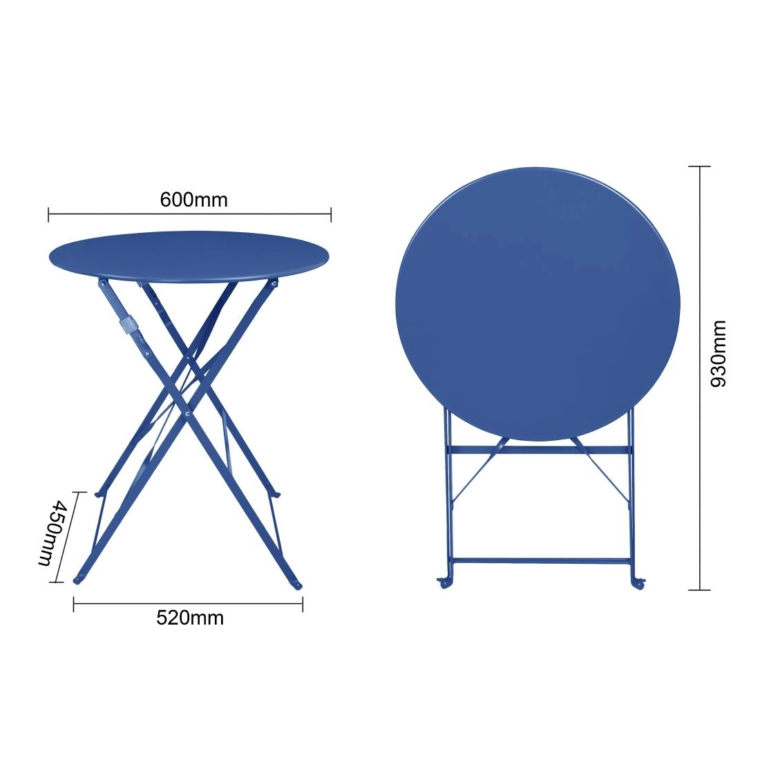 Een Bolero Perth Pavement Style Ronde Tafel Donker Marineblauw koop je bij Supplierz BV