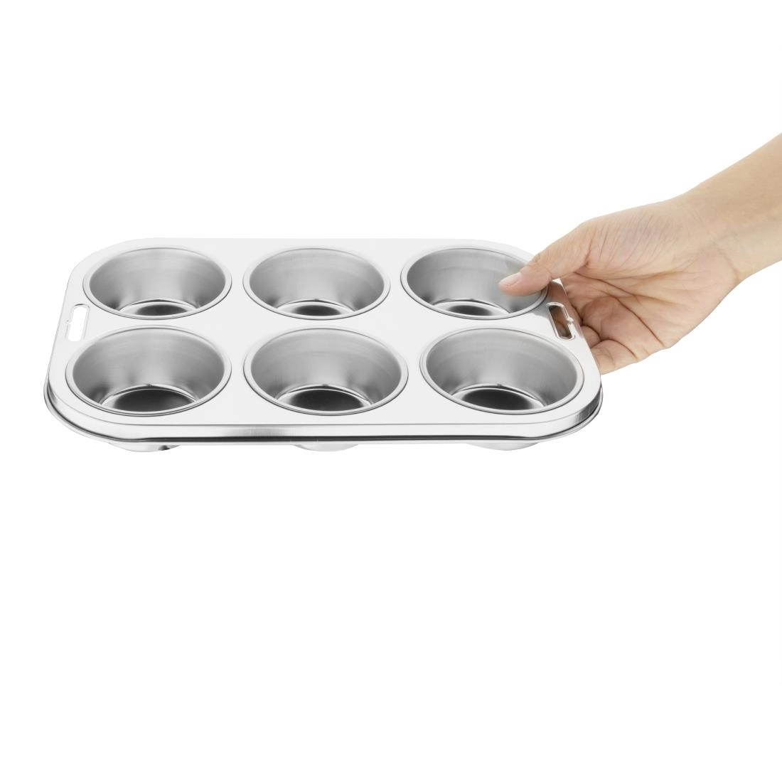 Een Vogue roestvrijstalen muffinbakvorm 6 cups koop je bij Supplierz BV