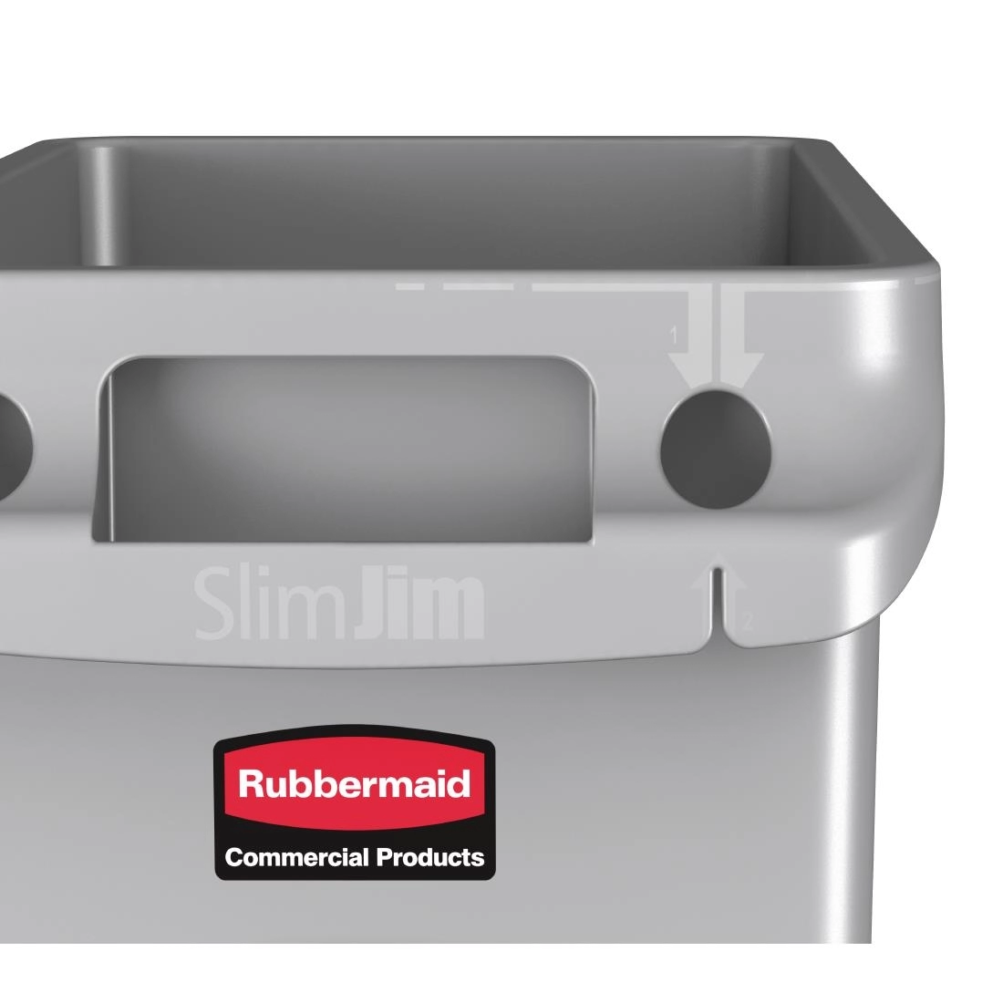 Een Rubbermaid Slim Jim container met luchtsleuven 60L koop je bij Supplierz BV