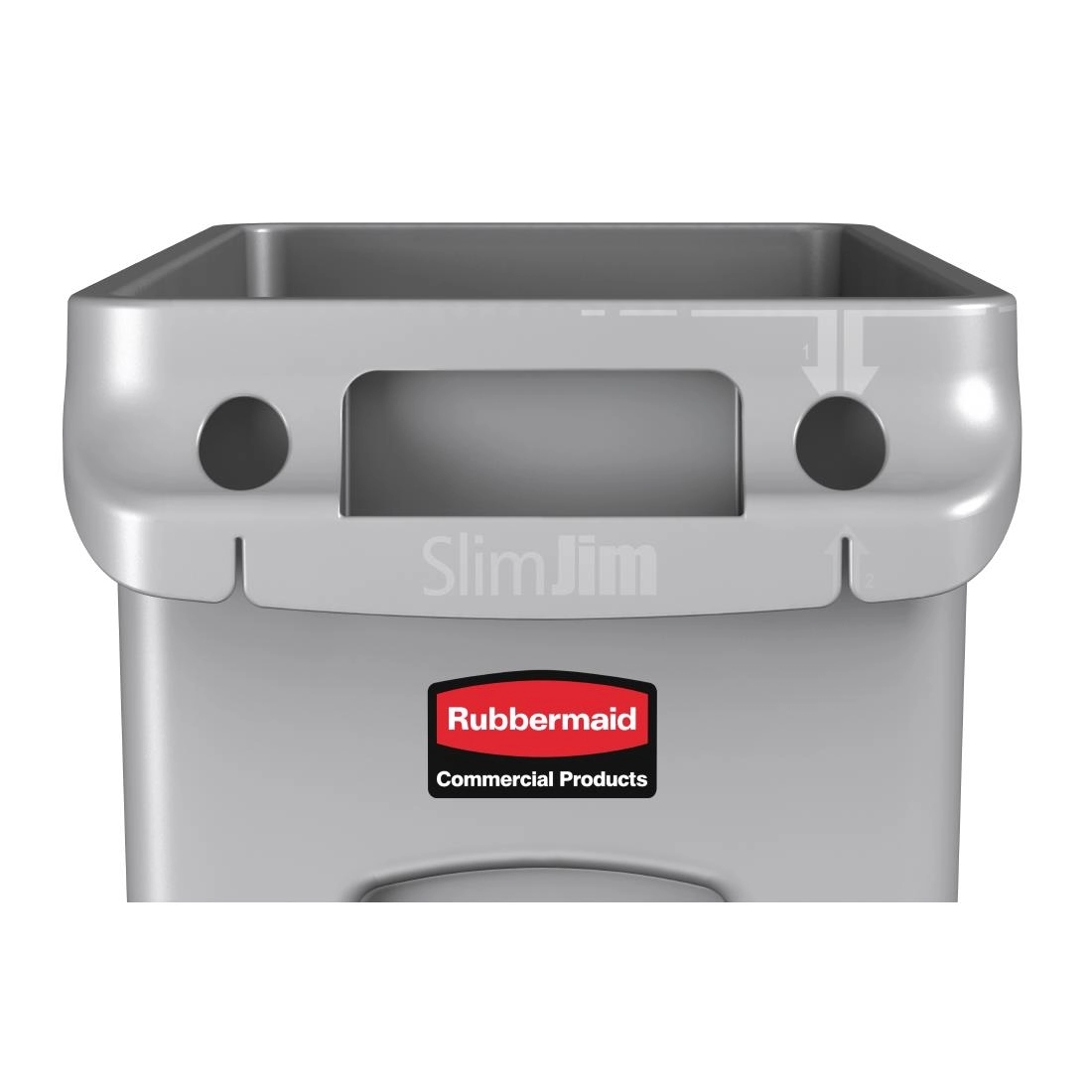 Een Rubbermaid Slim Jim container met luchtsleuven 60L koop je bij Supplierz BV