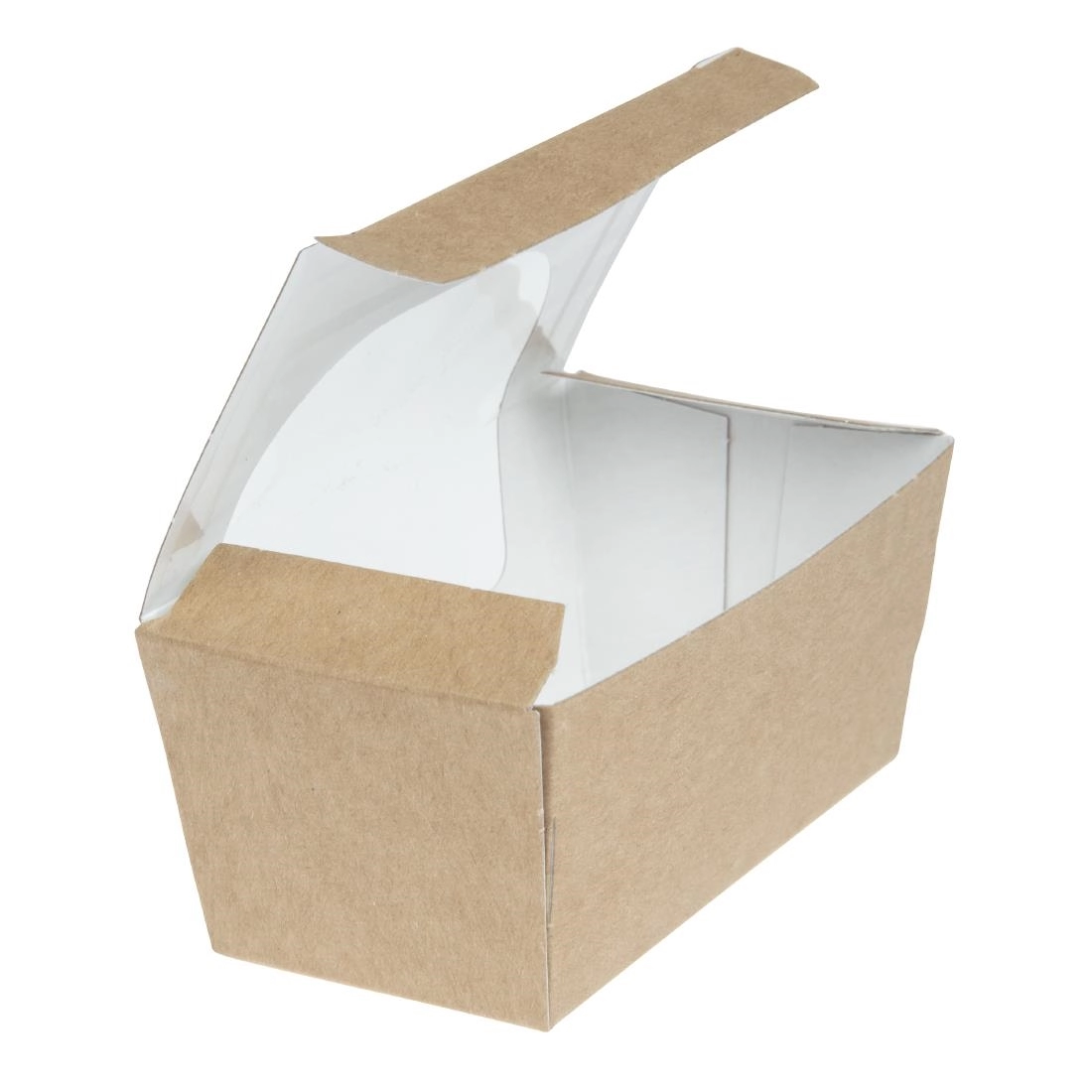 Vous pouvez acheter un Boîtes à gâteau rectangulaires kraft compostables avec fenêtre Colpac (lot de 500) chez Supplierz BV