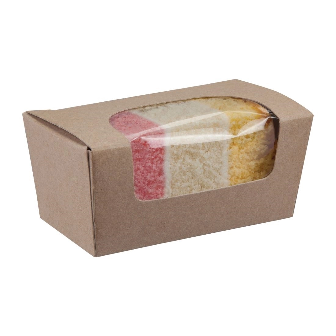 Vous pouvez acheter un Boîtes à gâteau rectangulaires kraft compostables avec fenêtre Colpac (lot de 500) chez Supplierz BV