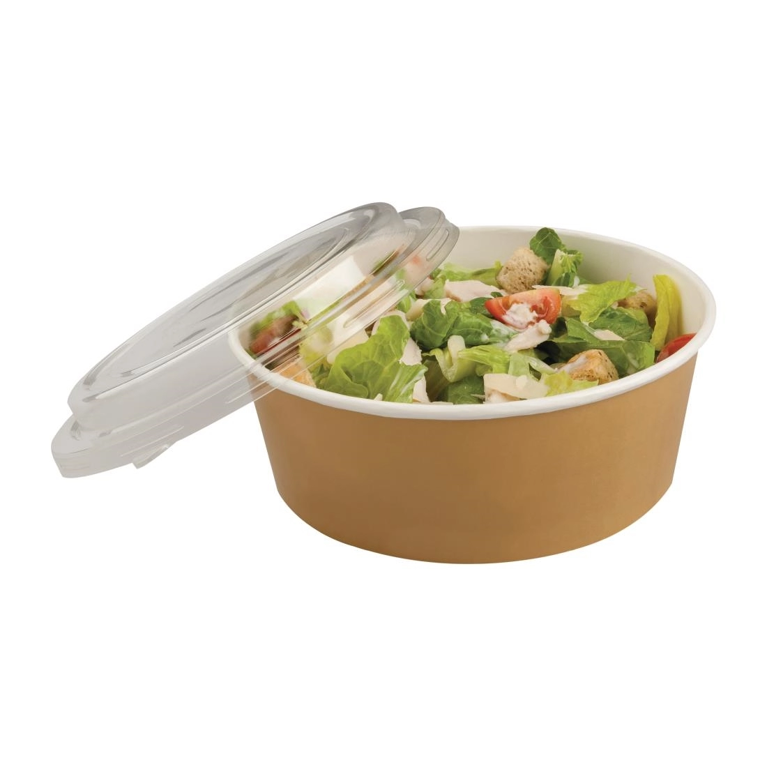 Een Colpac recyclebare kraft saladebakken met deksel groot 1300ml (150 stuks) koop je bij Supplierz BV