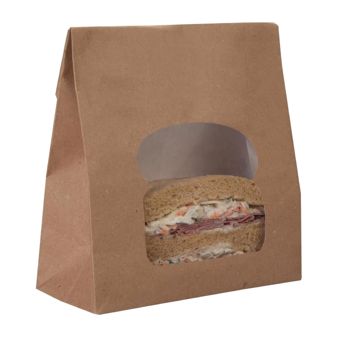 Een Colpac kraft sandwichboxen met venster recyclebaar (250 stuks) koop je bij Supplierz BV