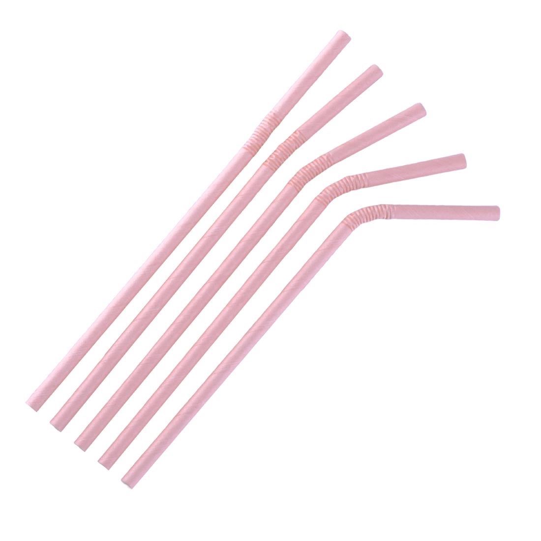 Een Fiesta Compostable composteerbare papieren buigrietjes roze (250 stuks) koop je bij Supplierz BV