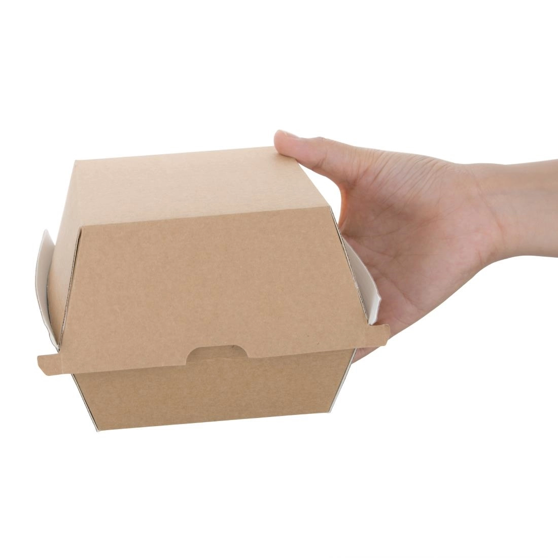 Een Fiesta Compostable composteerbare hamburgerdoosjes kraft groot 112mm vierkant (150 stuks) koop je bij Supplierz BV