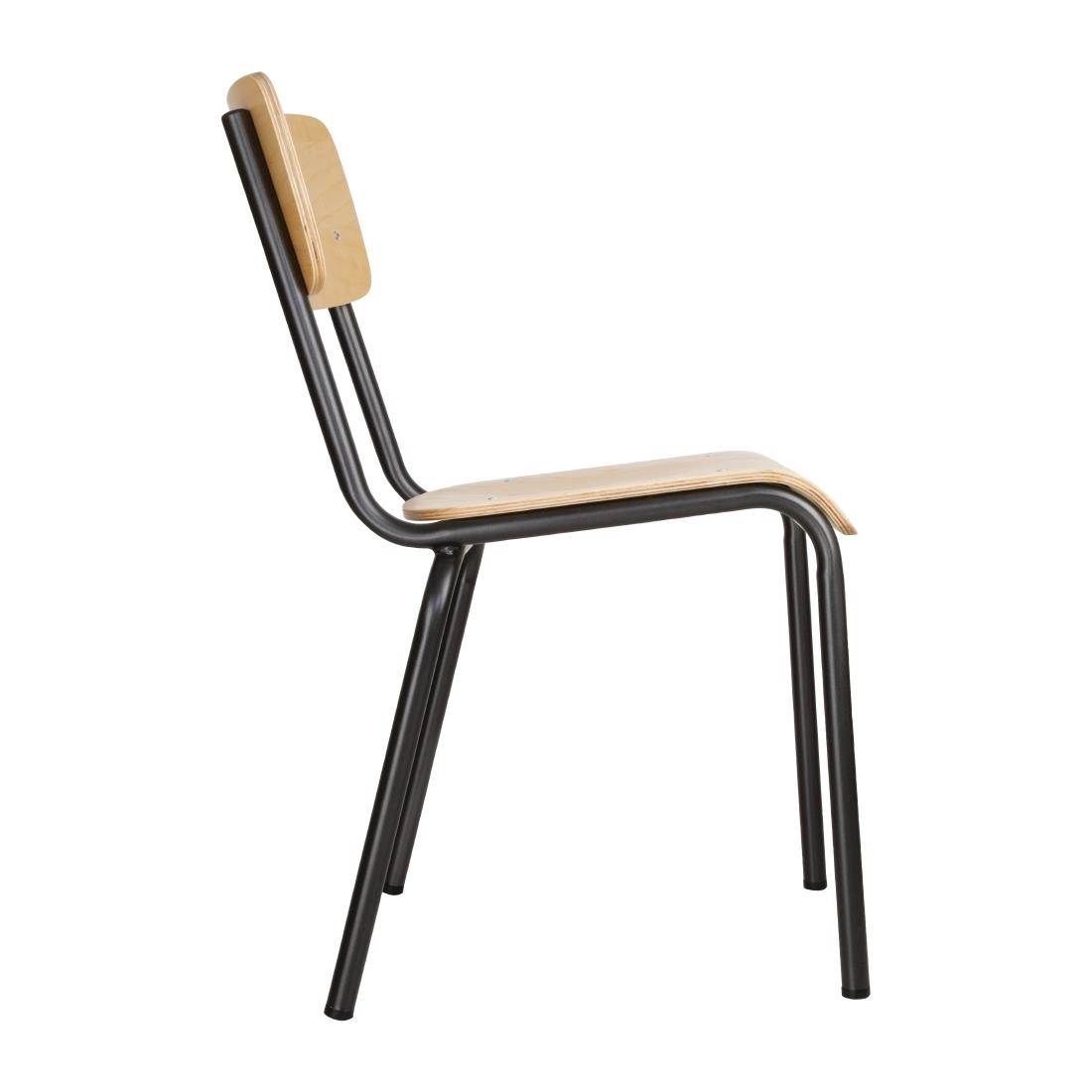 Vous pouvez acheter un Chaises avec assise et dossier en bois Bolero Cantina gris métal (lot de 4) chez Supplierz BV