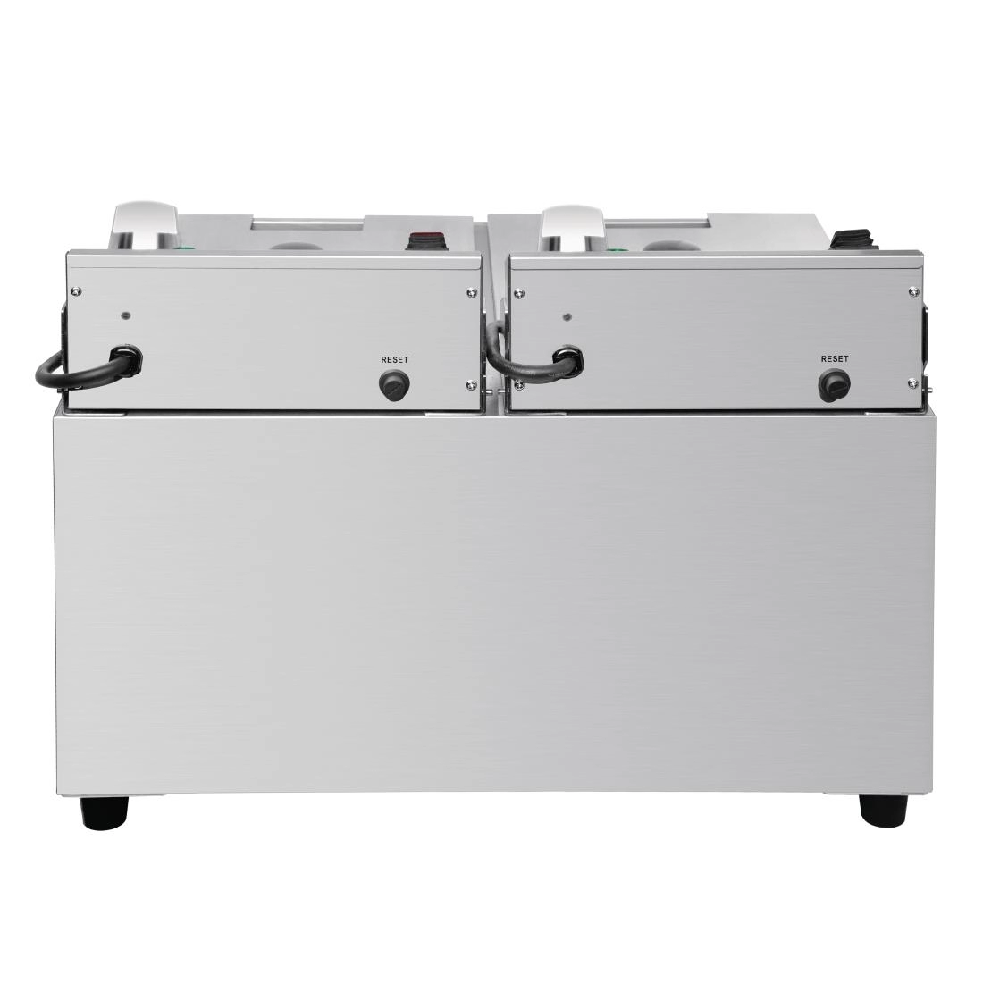 Een Buffalo dubbele tank dubbele mand 2x8ltr aanrecht friteuse met timers 2x2.9kw koop je bij Supplierz BV