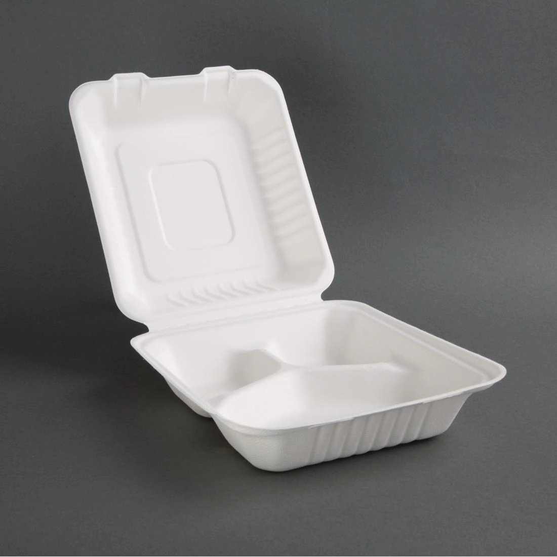 Een Fiesta Compostable composteerbare bagasse voedseldozen 3 compartimenten (200 stuks) koop je bij Supplierz BV