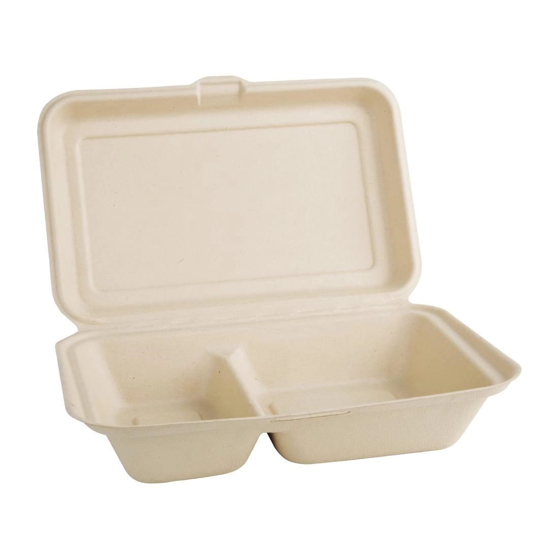 Buy your Fiesta Compostable composteerbare bagasse voedseldozen 2 compartimenten natuurlijke kleur 253mm (200 stuks) at Supplierz BV