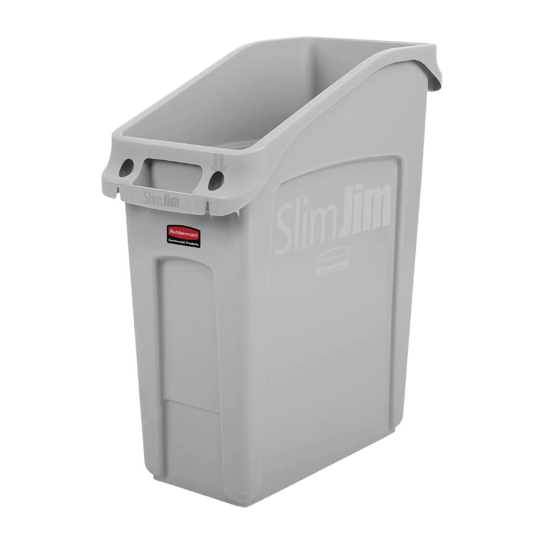 Een Rubbermaid Slim Jim afvalbak grijs 49L koop je bij Supplierz BV