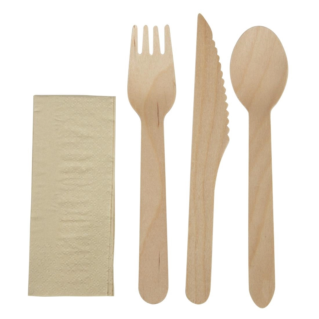 Vous pouvez acheter un Ensembles de couverts en bois 4-en-1 emballages individuels kraft eGreen (lot de 250) chez Supplierz BV