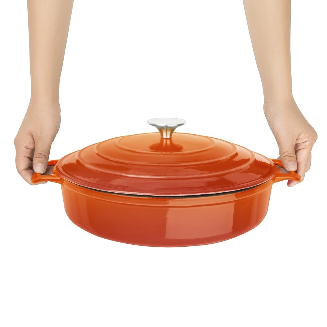 Een Vogue Oranje ronde braadpan 3.5Ltr koop je bij Supplierz BV