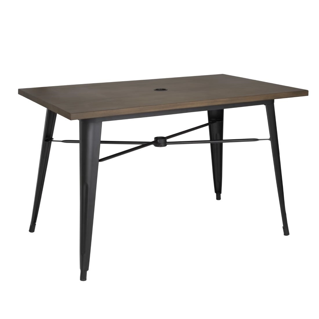 Een Bolero aluminium outdoor tafel 120x76x76cm donker houtdessin koop je bij Supplierz BV