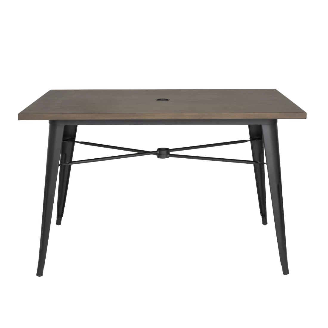 Een Bolero aluminium outdoor tafel 120x76x76cm donker houtdessin koop je bij Supplierz BV