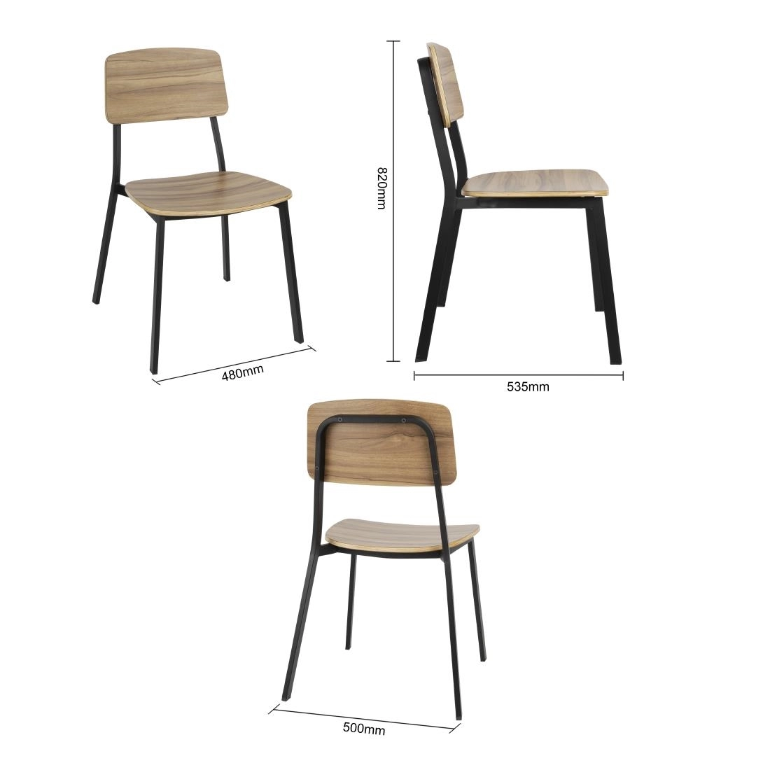 Buy your Bolero Beaufort Houten Eetkamerstoelen (Pak Van 2) at Supplierz BV