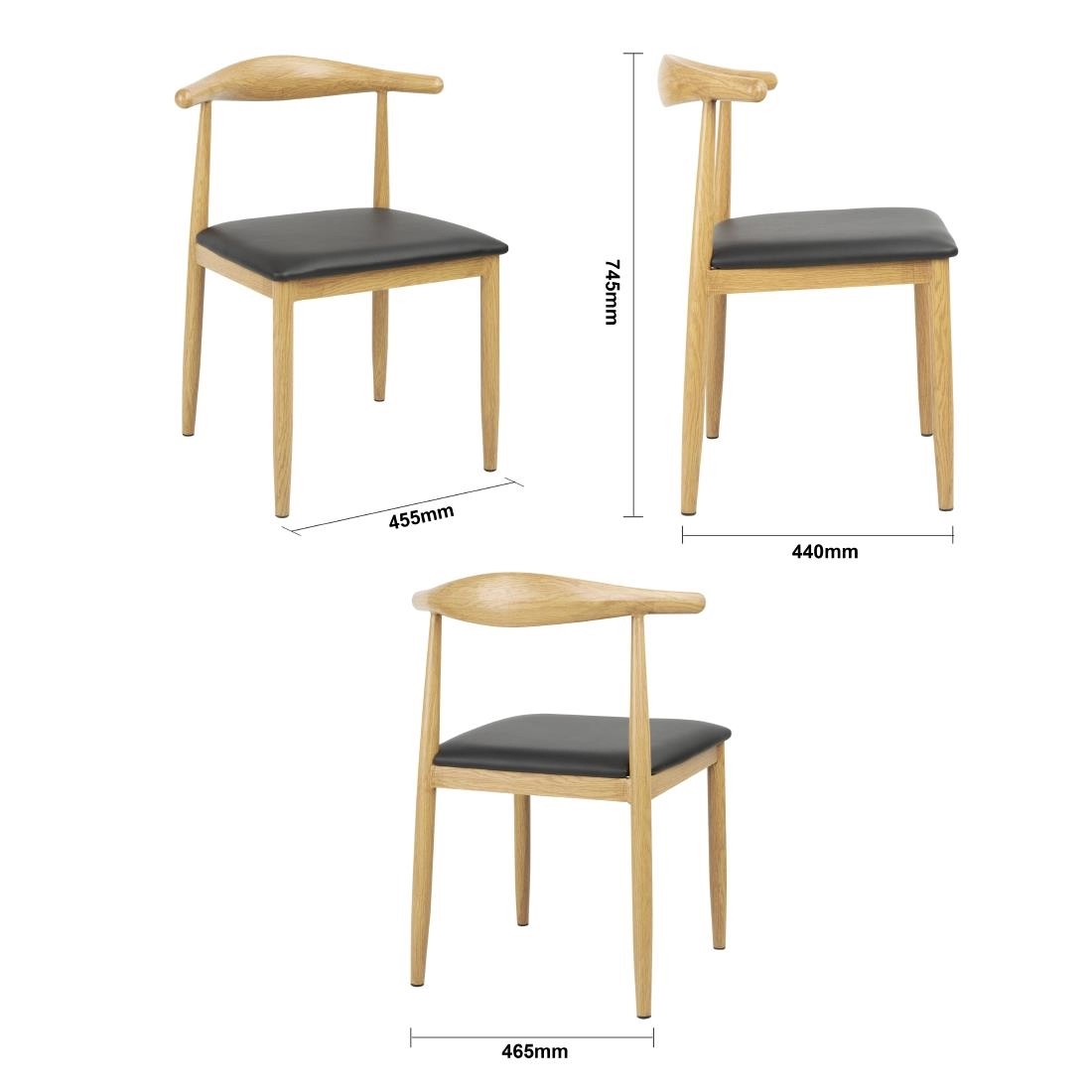 Buy your Bolero Camden Gevoerde Interieurstoelen (Pak Van 2) at Supplierz BV