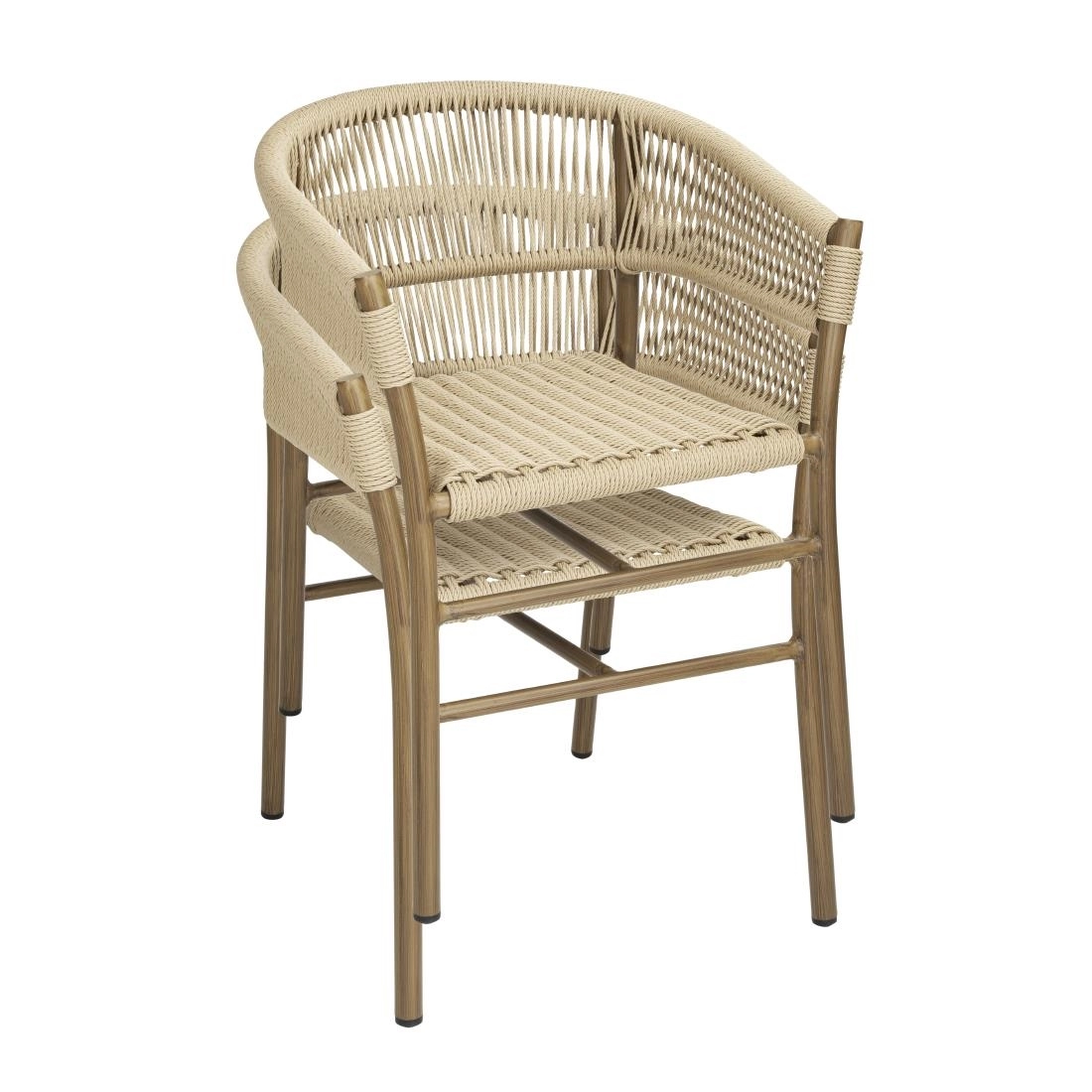 Buy your Bolero Florence Natuurlijk Touw Twist Rieten Stoelen (Pak Van 2) at Supplierz BV