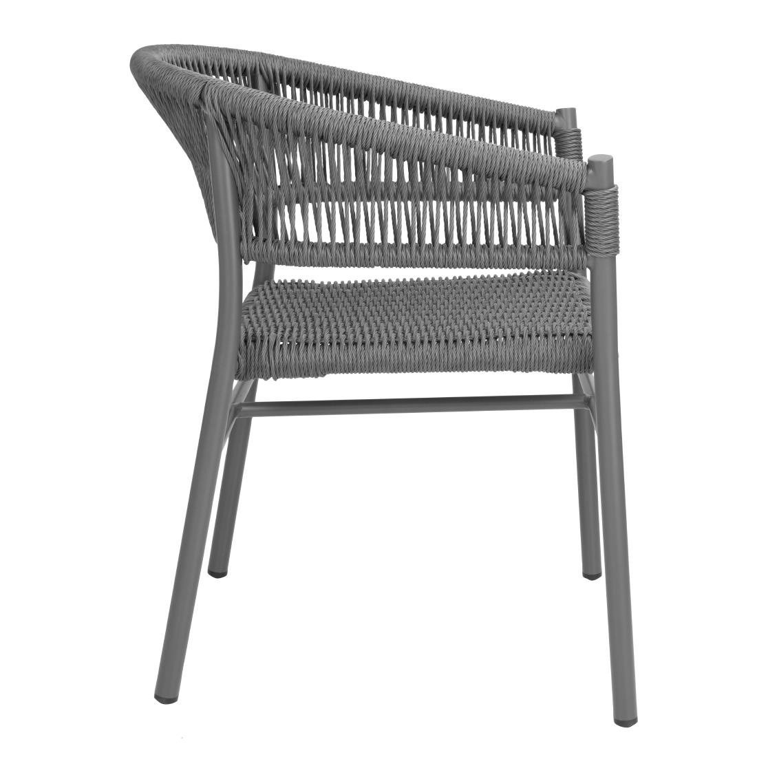 Buy your Bolero Florence Grijze Mix Touw Twist Rieten Stoelen (Pak Van 2) at Supplierz BV