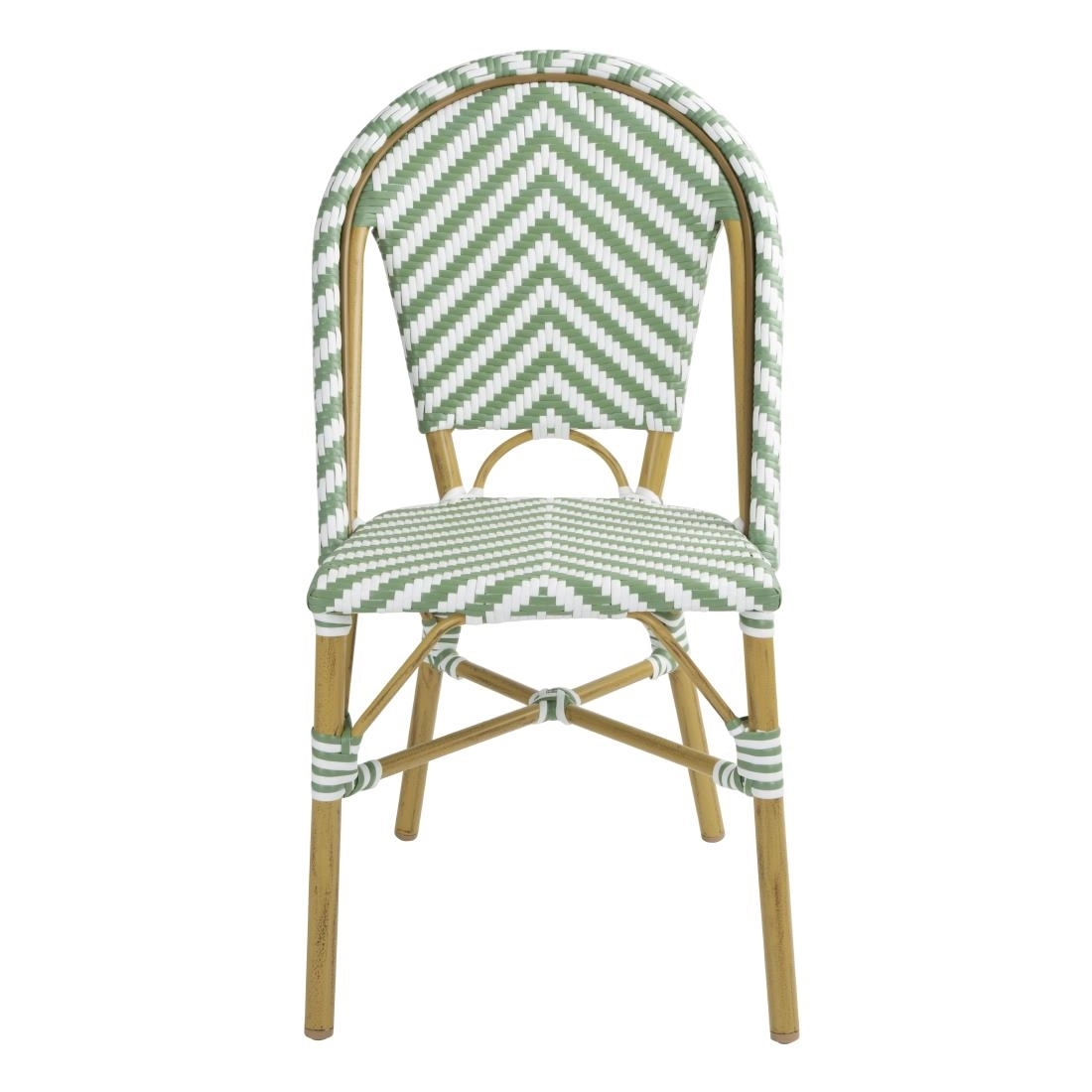 Vous pouvez acheter un Chaises style parisien en rotin PE Bolero vert clair (lot de 2) chez Supplierz BV