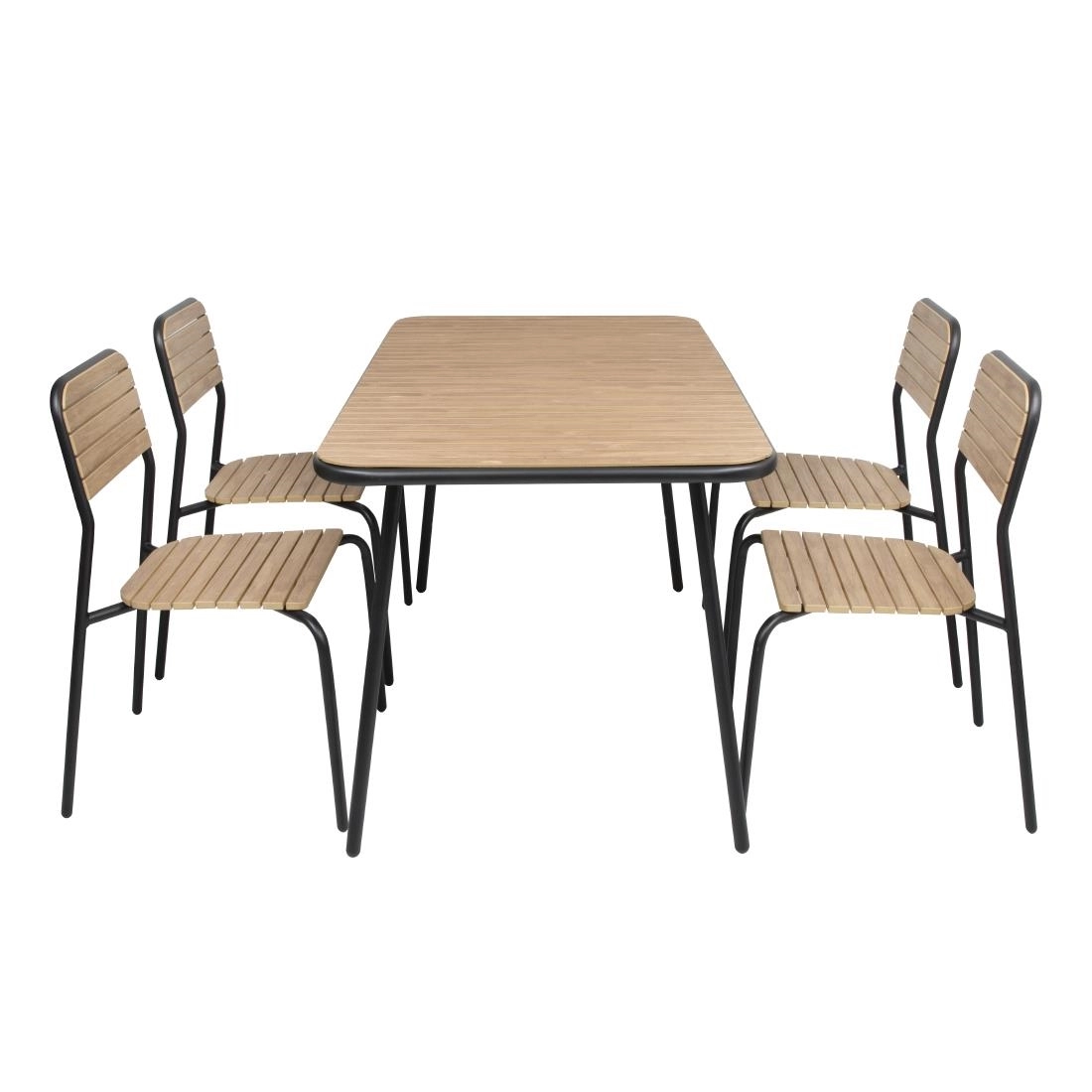 Vous pouvez acheter un Table rectangulaire effet bois Bolero Santorini 1400mm chez Supplierz BV