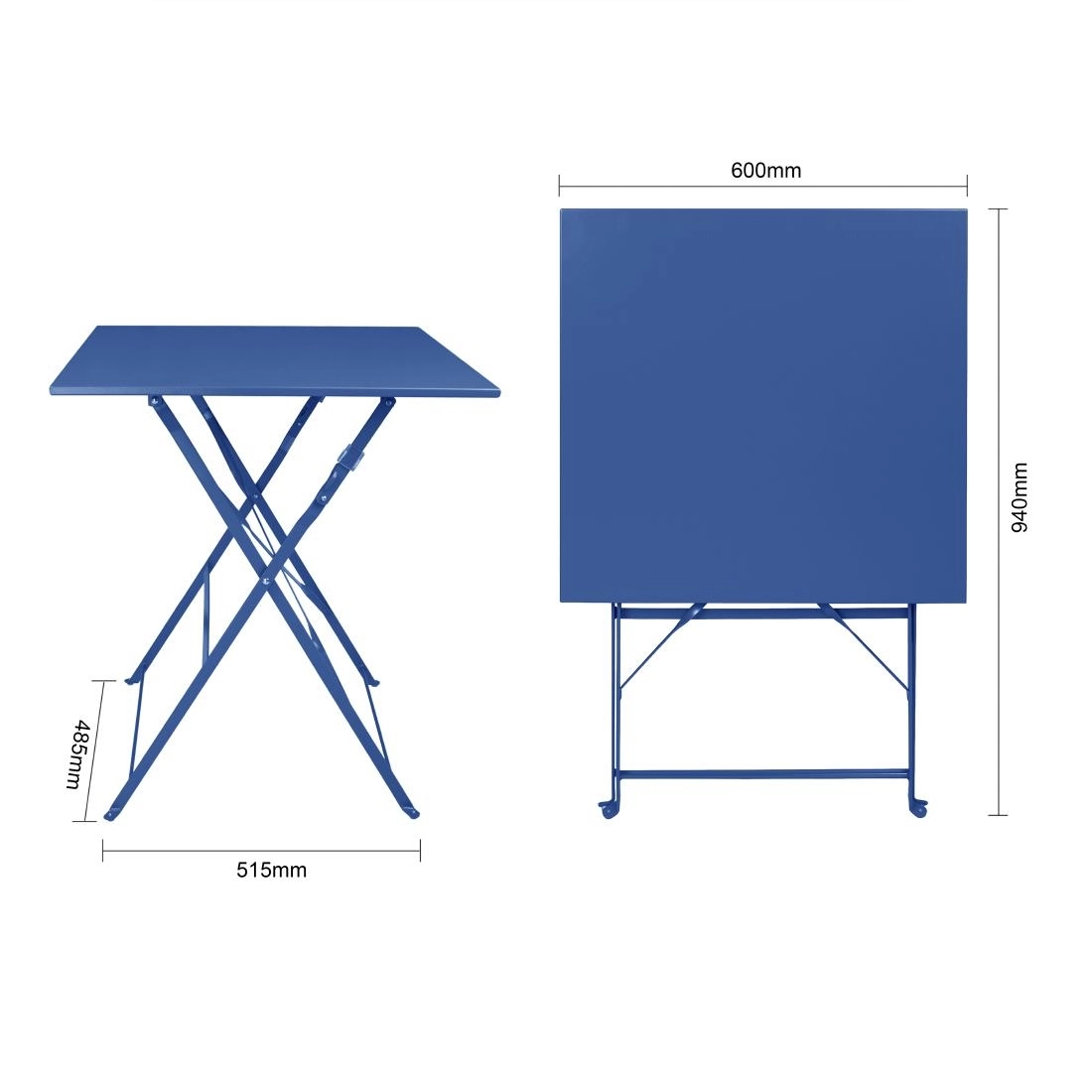 Vous pouvez acheter un Table de terrasse carrée Bolero Perth bleu marine foncé chez Supplierz BV