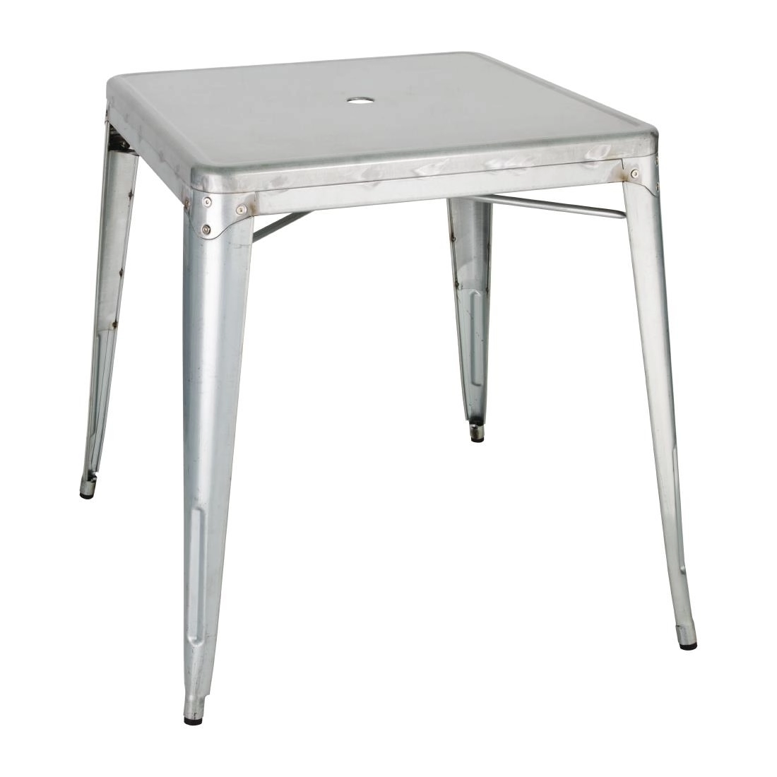 Een Bolero Bistro gegalvaniseerd stalen tafel vierkant 668mm koop je bij Supplierz BV