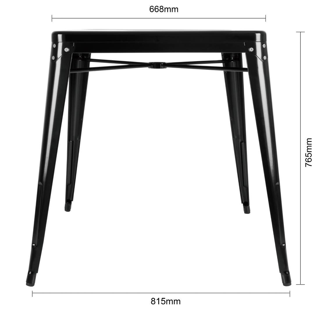 Een Bolero Bistro tafel vierkant 668mm zwart koop je bij Supplierz BV