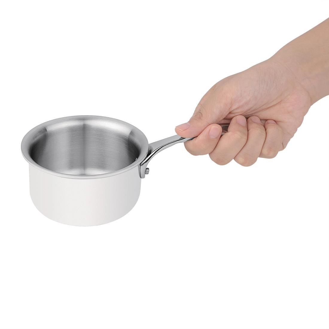 Een Vogue roestvrij staal & aluminium tri-wall mini steelpan 9cm koop je bij Supplierz BV