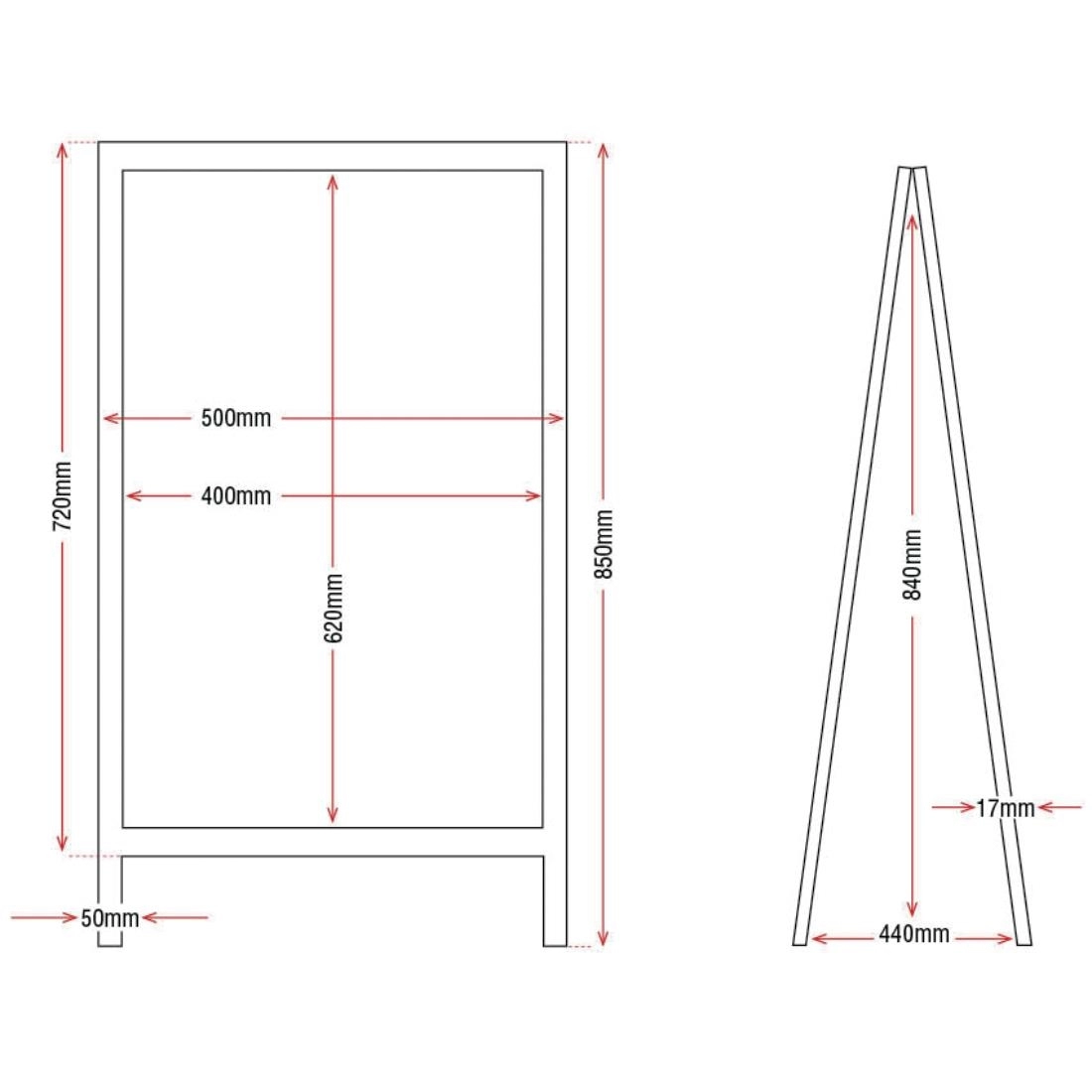 Een Olympia houten stoepbord 85x50cm koop je bij Supplierz BV