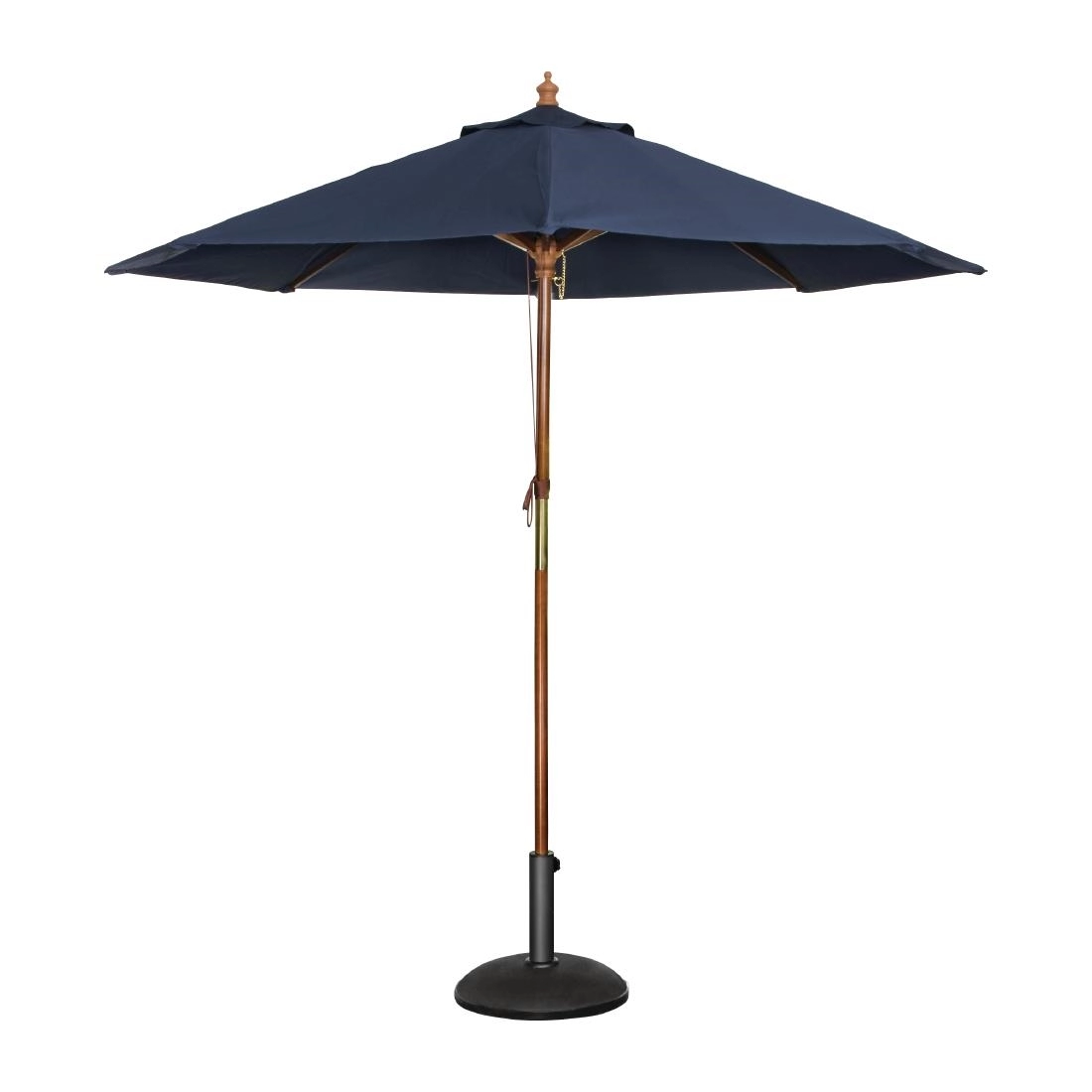 Een Bolero ronde donkerblauwe parasol 2,5 meter koop je bij Supplierz BV