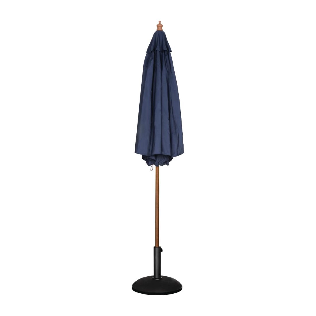 Een Bolero ronde donkerblauwe parasol 2,5 meter koop je bij Supplierz BV