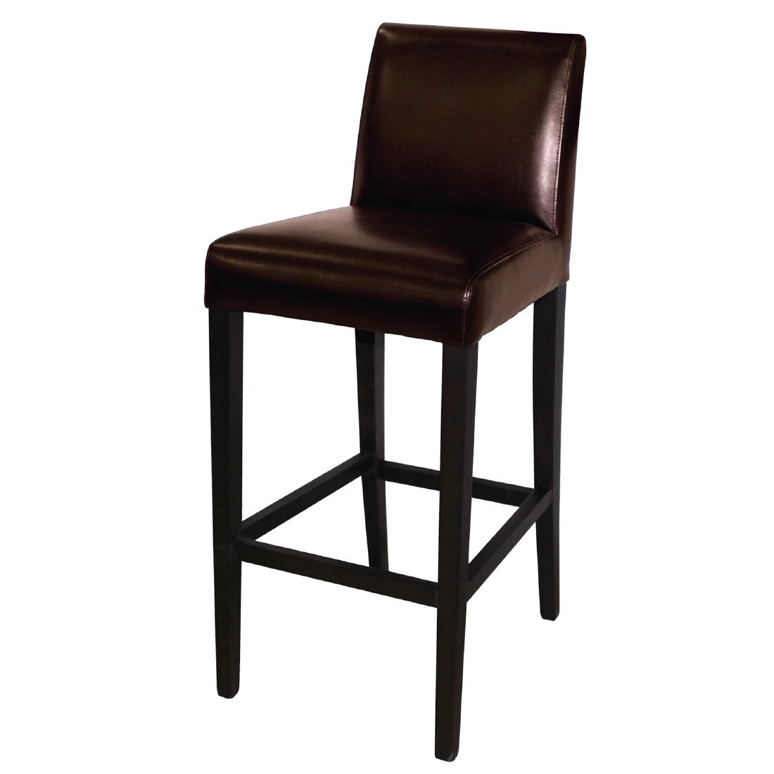 Vous pouvez acheter un Tabouret de bar haut avec dossier en simili cuir Bolero marron foncé chez Supplierz BV