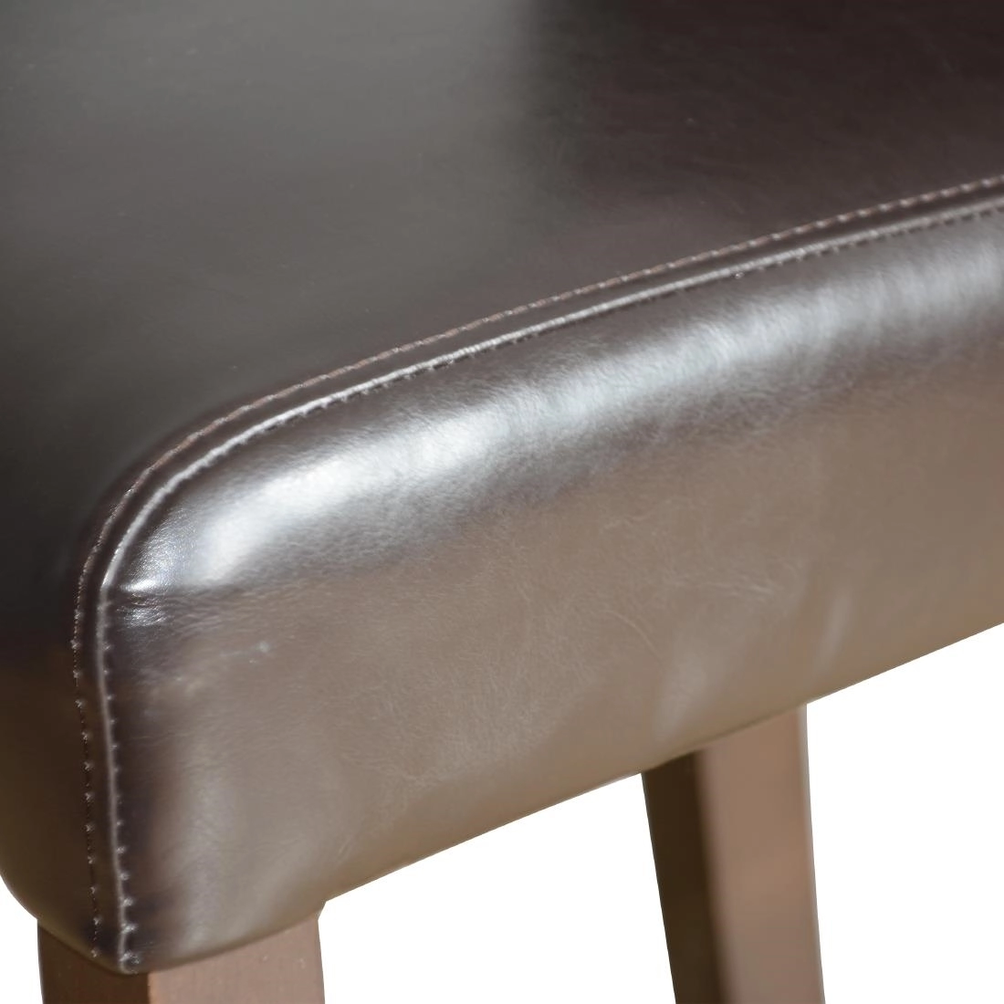 Vous pouvez acheter un Tabouret de bar haut avec dossier en simili cuir Bolero marron foncé chez Supplierz BV