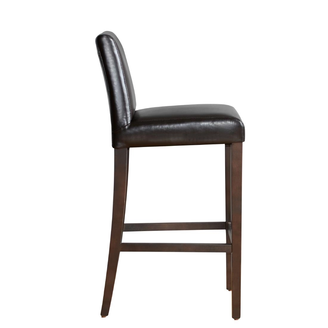 Vous pouvez acheter un Tabouret de bar haut avec dossier en simili cuir Bolero marron foncé chez Supplierz BV