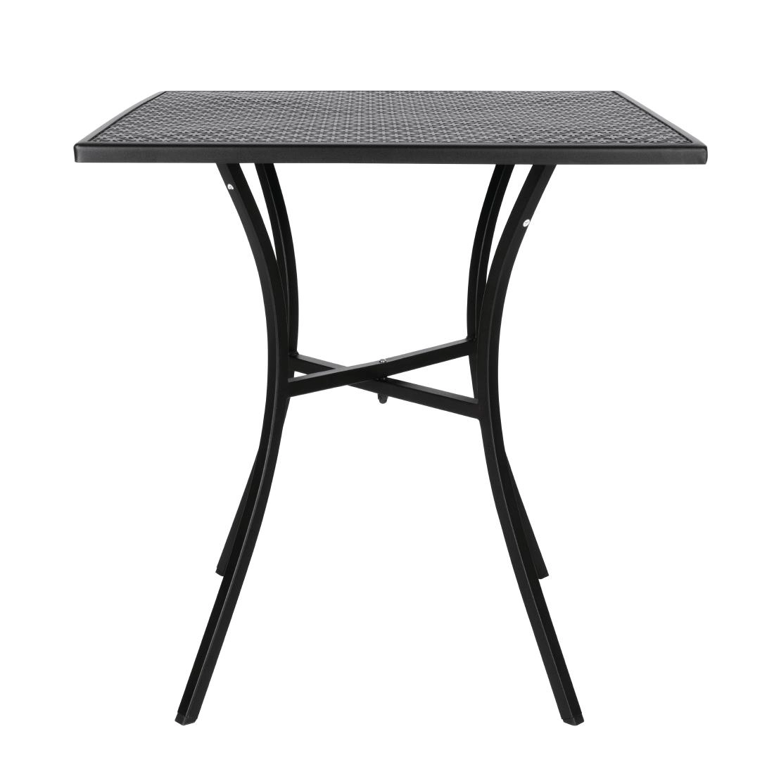 Een Bolero vierkante stalen bistro tafel zwart 70cm koop je bij Supplierz BV