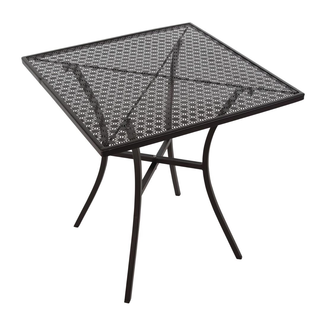 Een Bolero vierkante stalen bistro tafel zwart 70cm koop je bij Supplierz BV