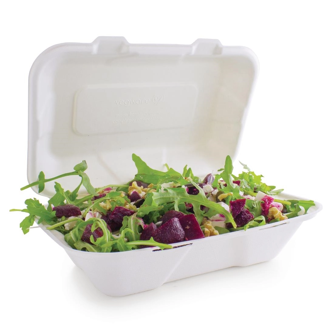 Sie können einen Vegware kompostierbare Einweg Menüboxen mit Klappdeckel aus Bagasse 22,8cm (200 Stück) bei Supplierz BV kaufen